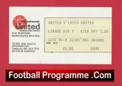Manchester United v Leeds United 1981 – Match Ticket