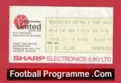 Manchester United v Port Vale 1983 – Football Match Ticket
