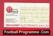 Manchester United v Port Vale 1983 – Football Match Ticket