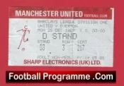 Manchester United v Everton 1987 – Football Match Ticket