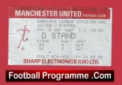 Manchester United v Everton 1987 – Football Match Ticket