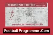 Manchester United v Liverpool 1987 – Man Utd Football Ticket