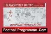 Manchester United v Derby County 1988 – Man Utd Ticket