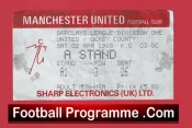 Manchester United v Derby County 1988 – Man Utd Ticket
