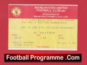 Manchester United v Bolton Wanderers 1991 – Football Ticket
