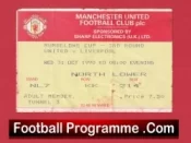 Manchester United v Liverpool 1990 – Football Ticket