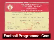 Manchester United v Liverpool 1990 – Football Ticket