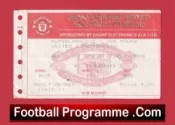 Manchester United v Portsmouth 1991 – Football Ticket