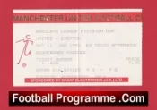 Manchester United v Everton 1992 – Football Ticket