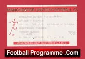 Manchester United v Everton 1992 – Football Ticket