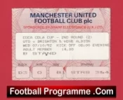 Manchester United v Brighton 1992 – Football Ticket
