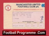 Manchester United v Leeds United 1994 – Football Ticket