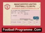 Manchester United v Liverpool 1994 – Football Ticket
