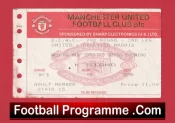 Manchester United v Atletico Madrid 1991 – Football Ticket