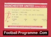 Manchester United v Wrexham 1990 – Match Ticket