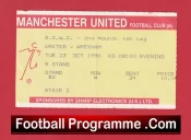 Manchester United v Wrexham 1990 – Match Ticket
