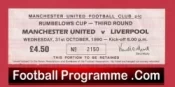 Manchester United v Liverpool 1990 – Football Ticket