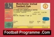 Manchester United v Newcastle United 1997 – Match Ticket