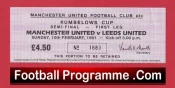 Manchester United v Leeds United 1991 – Football Ticket