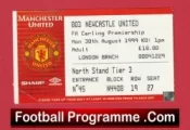 Manchester United v Newcastle United 1999 – Football Ticket