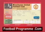 Manchester United v Leeds United 1996 – Match Ticket