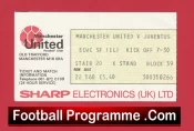 Manchester United v Juventus 1976 – Football Match Ticket UEFA Cup