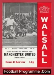 Walsall v Manchester United 1975 – Second Division Season