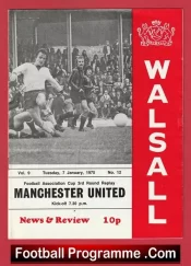 Walsall v Manchester United 1975 – Second Division Season