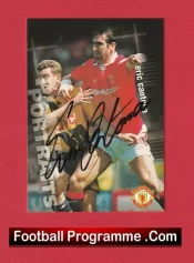 Manchester United Eric Cantona Autographed Signed Football Card Man Utd