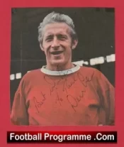 Manchester United Denis Law Autograph Signed Picture Man Utd