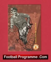 Manchester United Mark Hughes Autographed Signed Football Card Man Utd