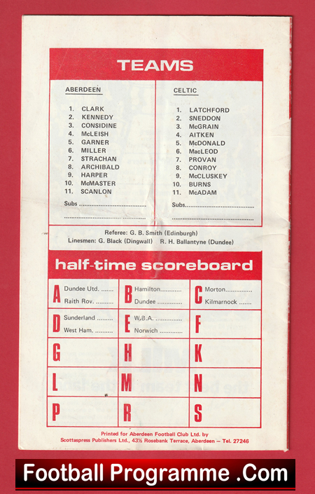 Aberdeen v Glasgow Celtic 1979 - Alex Ferguson Manager - Image 3