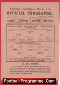 Arsenal v Brentford 1943 – War Time Programmes