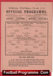 Arsenal v Brentford 1943 – War Time Programmes