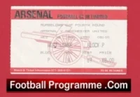 Arsenal v Manchester United 1990 – Match Ticket