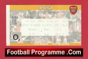 Arsenal v Manchester United 2004 – Match Ticket