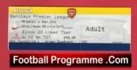 Arsenal v Manchester United 2008 – Football Ticket