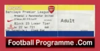 Arsenal v Manchester United 2014 – Match Ticket