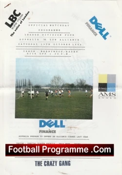 Asphalia v Sun Alliance 1994 - Brentwood Essex - football programme