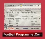 Aston Villa v Manchester United 2010 – Football Ticket
