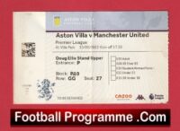 Aston Villa v Manchester United 2022 – Match Ticket