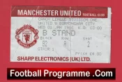 Birmingham City v Manchester United 1986 – Football Ticket