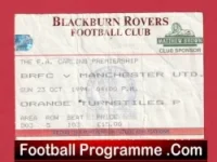 Blackburn Rovers v Manchester United 1994 – Football Ticket