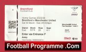 Brentford v Manchester United 2024 – Football Match Ticket