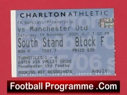 Charlton Athletic v Manchester United 2005 - Football Ticket - football memorabilia