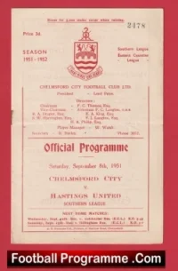 Chelmsford City v Hastings United 1951 – 1950s