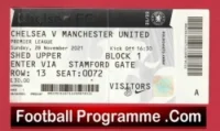 Chelsea v Manchester United 2021 – Match Ticket