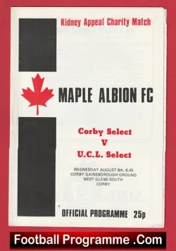 Corby Select v UCL Select 1980s - at Maple Albion FC - football programme