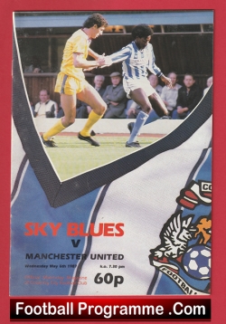 Coventry City v Manchester United 1987 - football programme