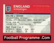 England v Denmark 2003 – Football Ticket